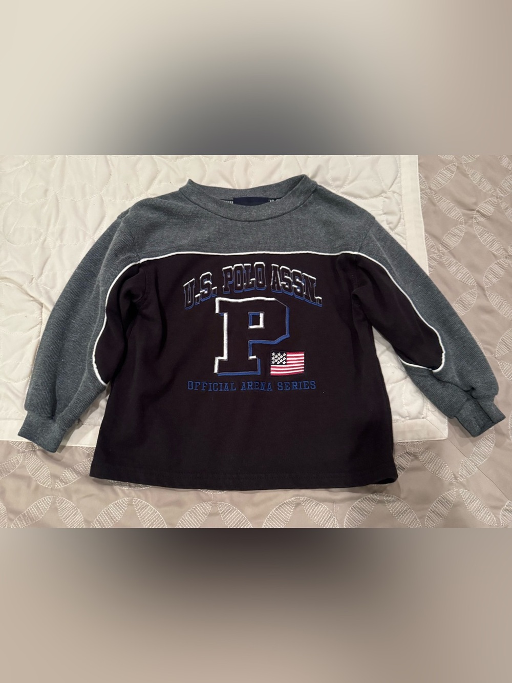 U.S. Polo Assn. Boys Colorblock Long Sleeve Shirt Size 3T